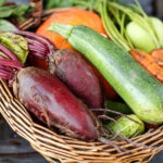 Fresh Organic Food Background Vegetables in the Basket